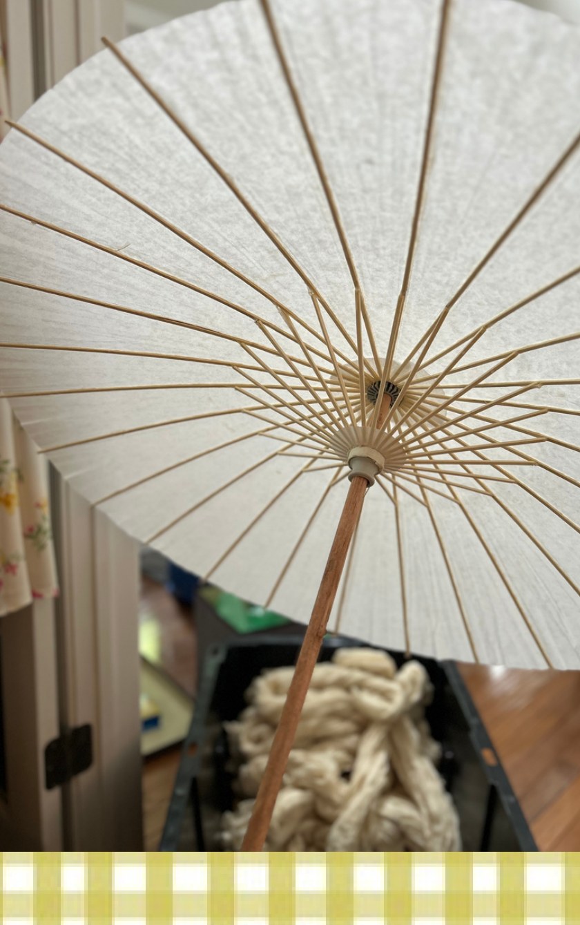 White paper parasol detail